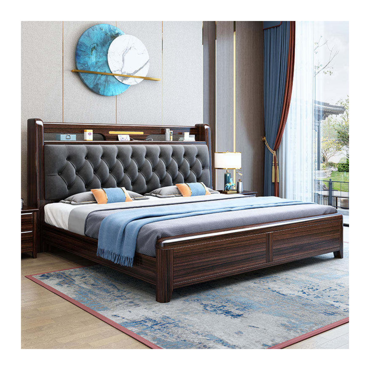 Dark Rosewood Vault Bed